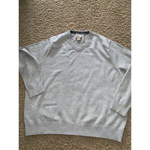 Duluth Trading Sweater Mens Large V-Neck Sweatshirt Heather Gray‎ Crew Neck
